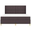 vidaXL Box Spring Bed with Mattress Dark brown 70.9" x 78.7" fabric