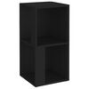 vidaXL Corner Cabinet Black Engineered Wood Compact Corner Cabinet