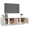 vidaXL TV Cabinet White Solid Pine Wood Medium Storage TV Cabinet