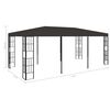 vidaXL Gazebo Charcoal Polyester fabric 9.8x19.7ft Decorative Accents