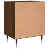 vidaXL Bedside Cabinet Set of 2 Brown Oak Engineered Wood, Iron Medium