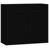 vidaXL Sideboard Set of 3 Black Engineered wood Medium Sideboard
