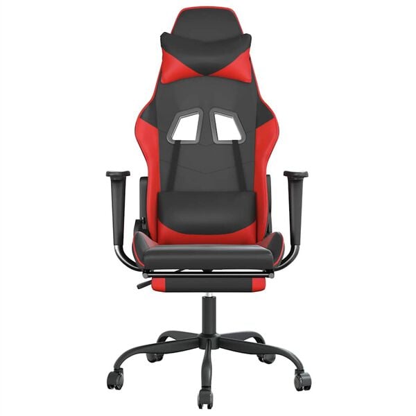 vidaXL Gaming Chair Black and Red
