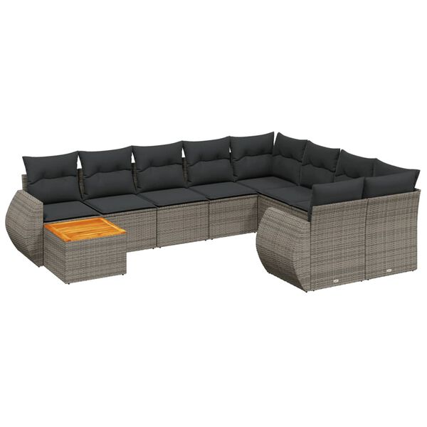 vidaXL Garden Sofa Set Grey