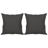 vidaXL 2-Seater Sofa with Pillows&Cushions Dark Gray 55.1" Microfiber Fabric