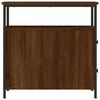 vidaXL Bedside Cabinet Set of 2 Brown Oak Engineered Wood, Iron Compact