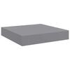 vidaXL Wall Shelf Grey Honeycomb MDF, Metal 9.1 x 9.3 x 1.5 in