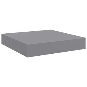 vidaXL Wall Shelf Grey Honeycomb MDF, Metal 9.1 x 9.3 x 1.5 in