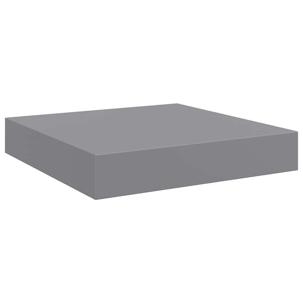 vidaXL Wall Shelf Grey Honeycomb MDF, Metal 9.1 x 9.3 x 1.5 in