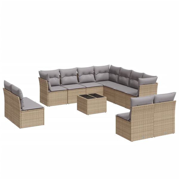 vidaXL Garden Sofa Set Beige