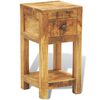 vidaXL Side Table Natural Wood Solid Mango Wood Compact Square