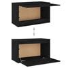 vidaXL TV Cabinet Set of 6 Black Solid pinewood TV Cabinet Rectangular