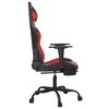 vidaXL Gaming Chair Black and Red Faux leather, Metal, Plywood Adjustable
