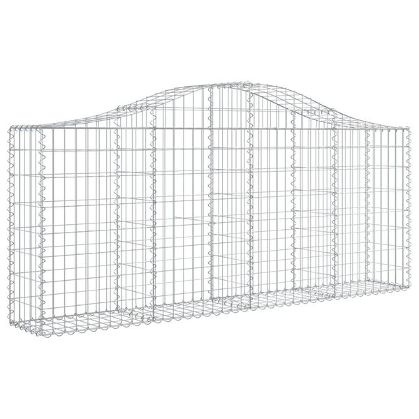 vidaXL Gabion Basket Set of 6 Silver Galvanized Iron Large