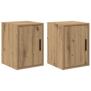 vidaXL Garage Wall Cabinets 2 pcs Artisan Oak Engineered Wood