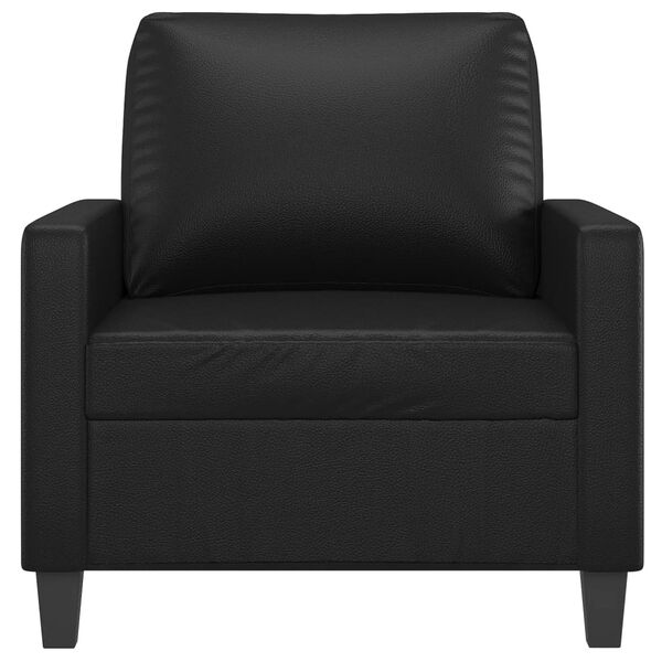 vidaXL Sofa Chair Black Faux leather, metal, foam Single Durable
