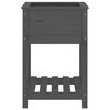 vidaXL Planter Grey Solid Pine Wood Medium Planter Square Rustic