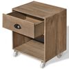 vidaXL Bedside Cabinet Brown Solid wood Standard Bedside Cabinet