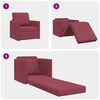 vidaXL Sofa Bed Wine Red 29.13 x 30.31 x 31.89 in Fabric