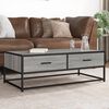 vidaXL Coffee Table Grey Sonoma Engineered Wood