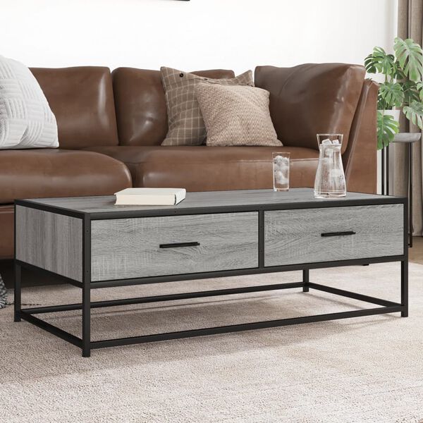 vidaXL Coffee Table Grey Sonoma Engineered Wood