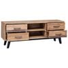 vidaXL TV Cabinet Natural Teak Solid Teak Wood Standard TV Cabinet