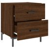 vidaXL Bedside Cabinet Set of 2 Brown oak Engineered wood, Iron