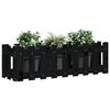 vidaXL Garden Raised Bed Black Solid Pine Wood 39.4 x 11.8 in