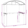 vidaXL Bbq Gazebo Anthracite Steel, PC board 86.6 x 45.3 x 90.6 in Hooks