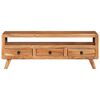 vidaXL TV Cabinet Natural Wood Solid Acacia Wood Standard Rectangular