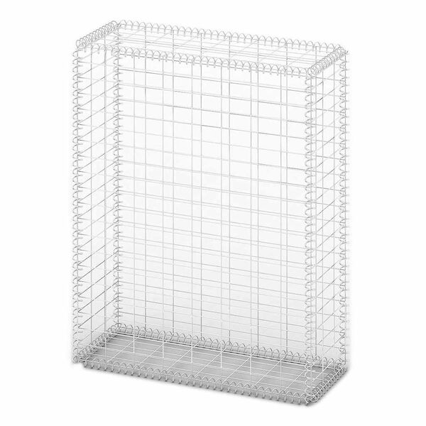 vidaXL Gabion Basket with Lids Galvanized Wire 39.4"x31.5"x11.8"