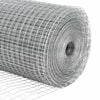 vidaXL Fence Post Silver 32.81 x 5.25 ft (0.47 x 0.47 in mesh) Steel