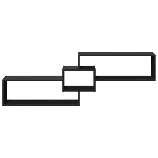 vidaXL Wall Cabinet Black Engineered wood 62.2x7.1x20.9 in Wall Cabinet