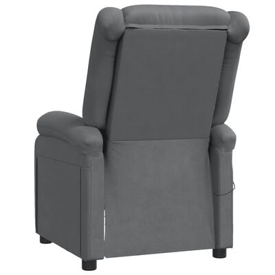 vidaXL Massage Chair Anthracite Faux Leather