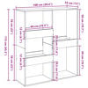 vidaXL Room Divider White Engineered Wood Medium Room Divider