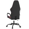 vidaXL Gaming Chair Black and Red Faux leather Medium Height-Adjustable