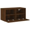 vidaXL TV Wall Cabinet Brown Oak Engineered Wood Medium TV Wall Cabinet