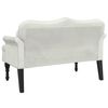 vidaXL Bench Cream Velvet (100% polyester), plywood, rubber wood