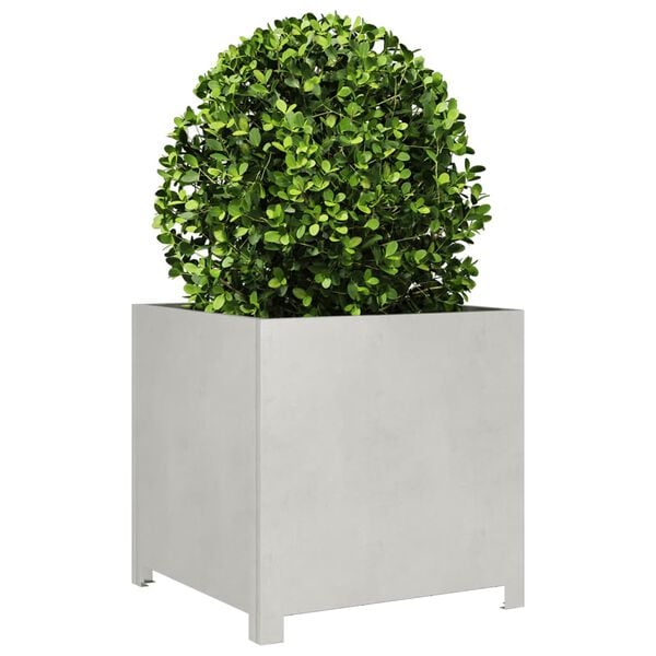 vidaXL Garden Planter Stainless Steel 19.7 in x 19.7 in x 19.7 in Durable