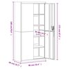vidaXL File Cabinet White Powder-coated steel Medium