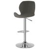 vidaXL Bar Stool Set of 2 Dark grey Chromed steel, velvet (100% polyester)