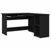 vidaXL Corner Desk Black Oak 47.24 x 55.12 x 29.53 in Engineered Wood