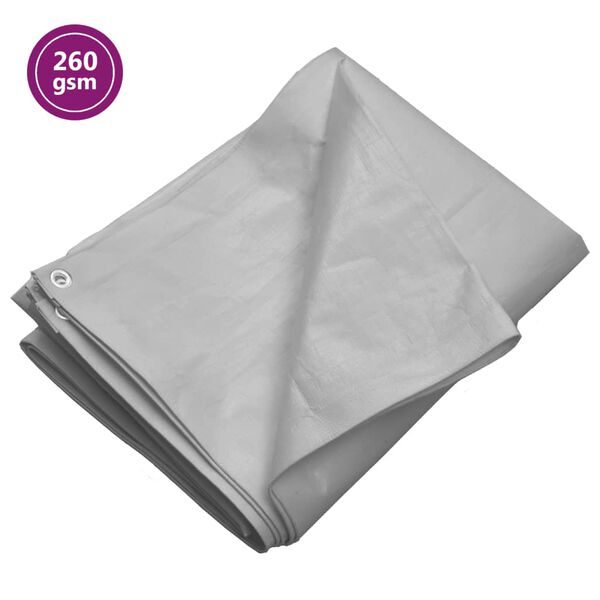 vidaXL Tarpaulin 0.9 oz/ft&sup2; 13.1'x26.2' Gray HDPE