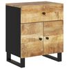 vidaXL Bedside Cabinet Natural wood and black