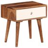 vidaXL Bedside Table Brown Solid Acacia wood 17.7x11.8x17.7 in Modern