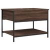 vidaXL Coffee Table Brown Oak 27.6"x19.7"x19.7" Engineered Wood and Metal