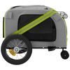 vidaXL Pet Bike Trailer Green and Black Oxford fabric, Iron, PVC