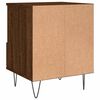 vidaXL Bedside Cabinet Brown Oak Engineered wood, Metal Medium