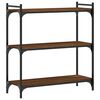 vidaXL Bookcase Brown oak Engineered wood, metal Medium