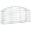 vidaXL Gabion Basket Silver Galvanized iron 59.1 x 19.7 x 31.5 in Strong